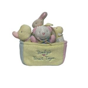 EUC - Vintage Eden Toys Baby's First Plush Toy Set